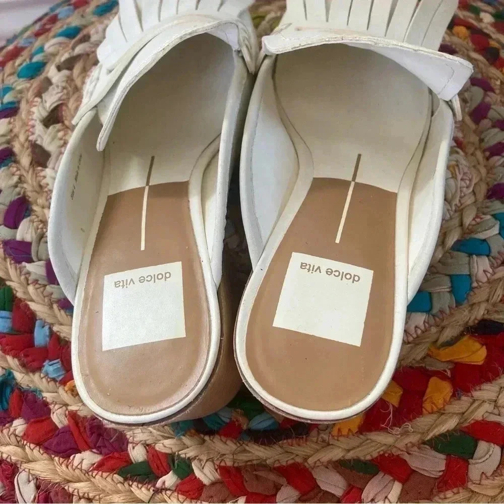 Dolce vita white mules loafers heels - Picture 4 of 6